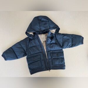 Burberry Kids Boys convertible Blue Puffer Jacket vest 2T 24M